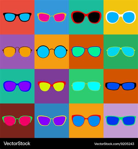 Set of sunglasses Royalty Free Vector Image - VectorStock