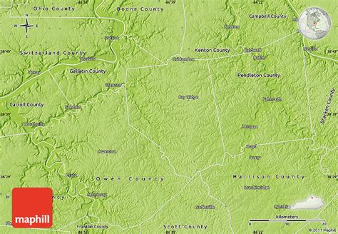 Physical Map of Grant County