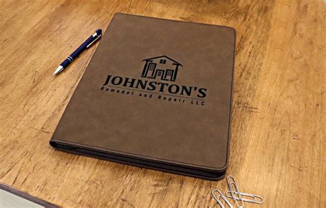 Personalized Leather Padfolio With Zipper Business Portfolio - Etsy