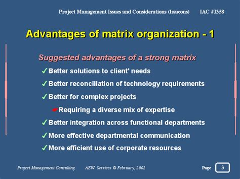 Advantages of matrix organization - 1