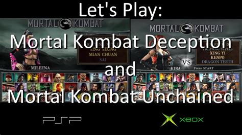 Let's Play: Mortal Kombat Deception on Xbox and MK Unchained on Sony PSP aka MK6 and UMK6 by ...