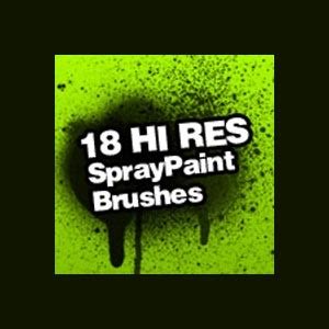 Spray Paint Splatter Photoshop Brushes free download