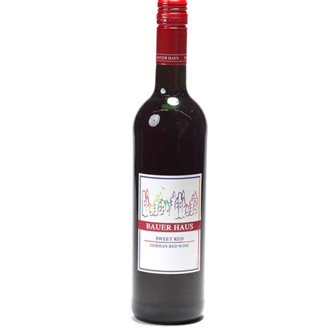 Bauer Haus Wine Dornfelder Rheinhessen Sweet Red Germany | Red Wine | Festival Foods Shopping