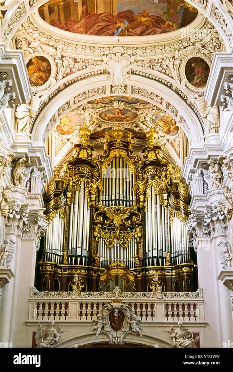 Pipe organ in Passau Cathedral, Passau, Bavaria, Germany Stock Photo ...