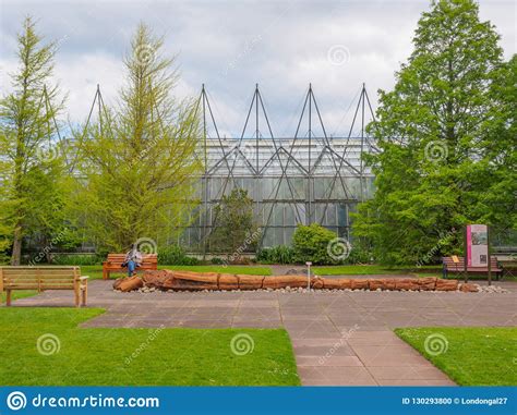 A Glasshouse at the Royal Botanic Gardens, a Public Park in Edinburgh, Scotland, UK. Editorial ...