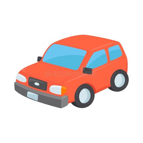 Red Car Sign Emoji Icon Illustration. Vehicle Transport Vector Symbol Emoticon Design Clip Art ...