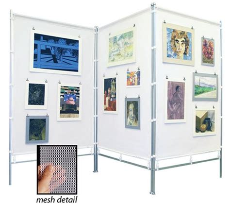 Flourish MeshPanels Steel Three-Panel Display Walls | BLICK Art Materials | Art display panels ...