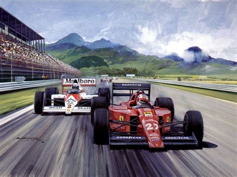 Michael Turner (b.1934) — Mansell in Ferrari At Rio 1989 (1024×768 ...