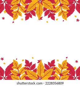 Autumn Leaves Border Vector Format Stock Vector (Royalty Free) 2228356809 | Shutterstock