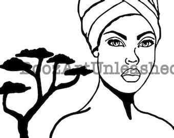 African American Woman Silhouette Svg - Etsy Canada