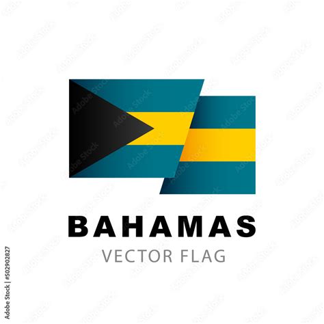 Colorful logo of the Bahamas flag. Flag of the Bahamas. Vector ...