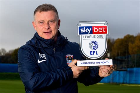 NEWS: Mark Robins Wins League One Manager of the Month - News ...