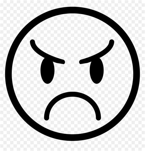 Angry Emoticon Face - Angry Face Png, Transparent Png - vhv