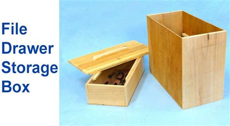 Make a File Drawer Wood Storage Box w/ Sliding Inside Companion Box ...