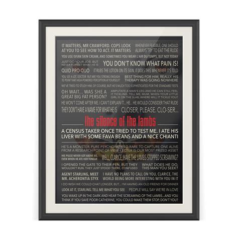 Silence of the Lambs Movie Quotes Poster Print Quoster | Etsy