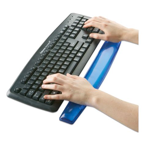 Gel Crystals Keyboard Wrist Rest, 18.5 x 2.25, Blue - TonerQuest