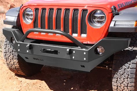 Rock Hard 4X4 Patriot Series Front Winch Bumper for 18-21 Jeep Wrangler JL & Gladiator JT ...