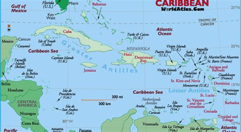 Greater Antilles Political Map