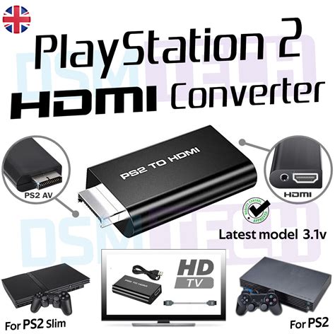 PlayStation 2 PS2 to HDMI Converter Adapter Adaptor Cable HD RCA AV ...