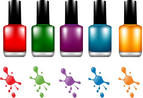 Colorful Nail Clip Art Backgrounds Free