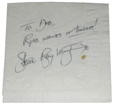 Stevie Ray Vaughan Autograph