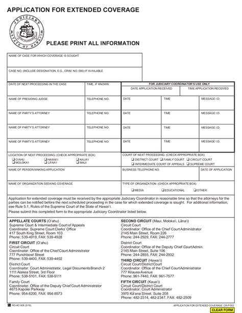 Fill - Free fillable Hawaii State Judiciary PDF forms