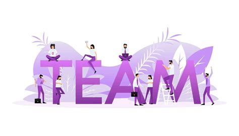 Teamwork business success. Cartoon people vector illustration. Flat vector illustration ...