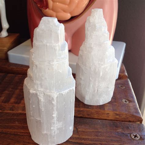 4" Selenite tower | Selenite, Selenite crystal, Tower