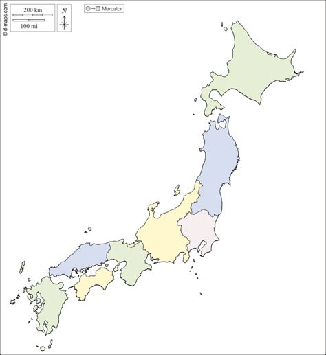 Printable Outline Map Of Japan - Map of world