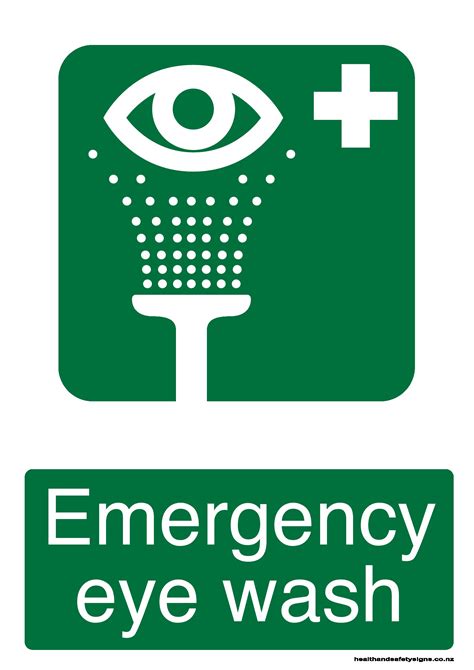 Emergency eye wash - Health and Safety Signs