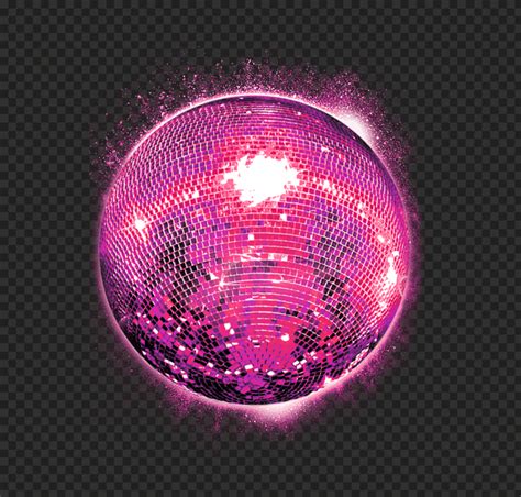 Pink Glowing Disco Light Ball PNG | Citypng