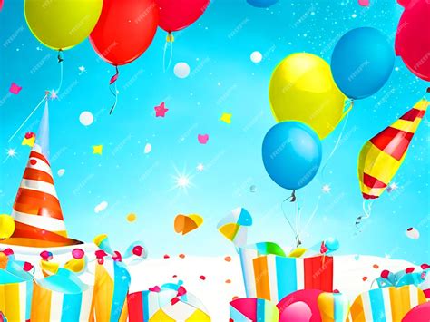 Premium AI Image | cartoon party background with balloons photo downloade