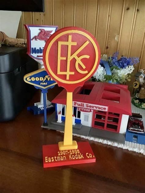 Free STL file Vintage Eastman Kodak Logo sign・3D printer model to download・Cults