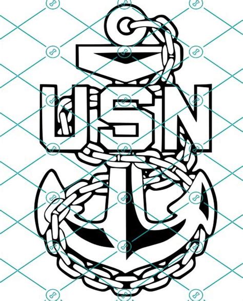 US Navy Anchor Svg US Navy Chief Anchor Svg USA Svg Us | Etsy