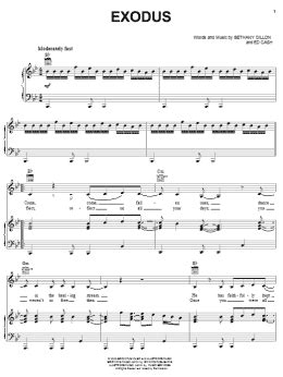 Exodus (Piano, Vocal & Guitar Chords (Right-Hand Melody)) - Print Now