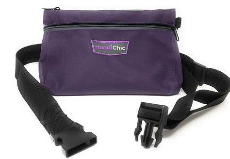 HandiChic - Double Pocket Zipper Bag Tool Organizer with Adjustable Poly Web Waist Belt (Purple ...