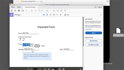 Fill And Sign Pdf Forms In Adobe Reader Youtube Images