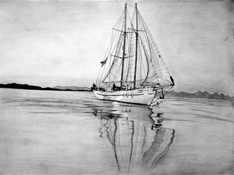 Sailing Ship Sketch at PaintingValley.com | Explore collection of ...