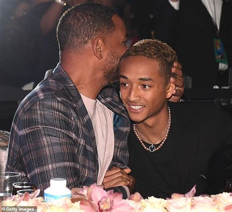 Jaden Smith cuts a sharp look in black as dad Will Smith supports him ...