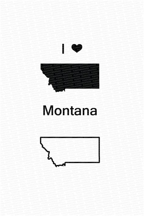 Montana Vector State Clipart Montana Clip Art Montana Map - Etsy