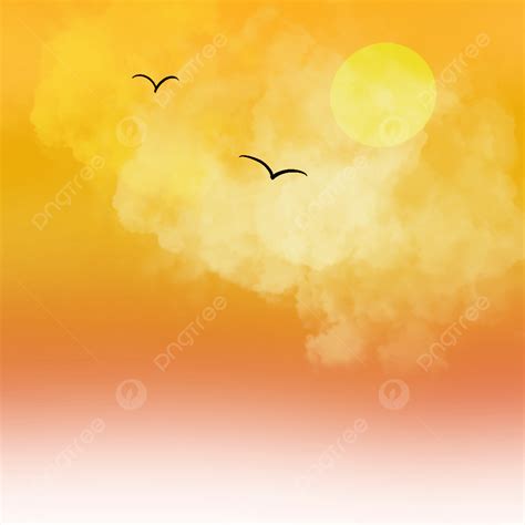 Sunset Sky And White Clouds Landscape, Sunset, Sky, Landscape PNG ...