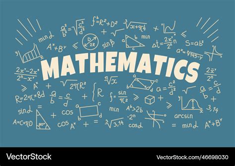 Mathematics background math symbols and formulas Vector Image