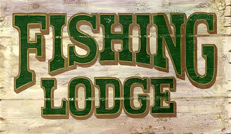 Red Horse Signs - Vintage Fishing Lodge Sign Rustic Cabin Signs & Reviews | Houzz