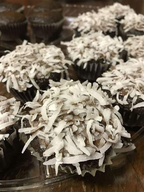 Moist Rich Chocolate Cupcakes with a hint of Hazelnut and Coconut Shavings. (Secret: 2 ...