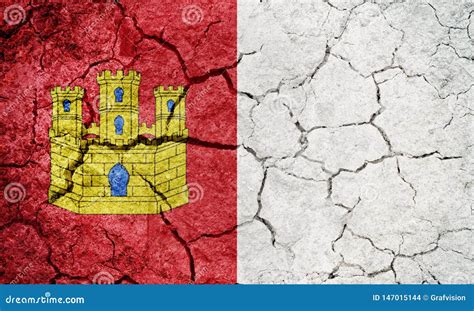 Castillaâ€“La Mancha flag stock illustration. Illustration of region ...