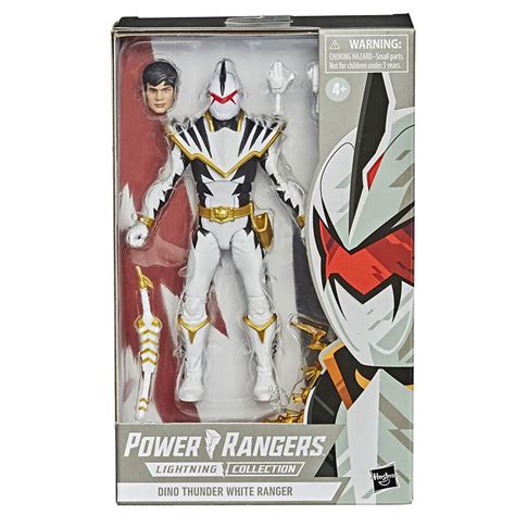 Power Rangers Lightning Dino Thunder White Ranger No Paint Helmet Toy – Collecticon Toys