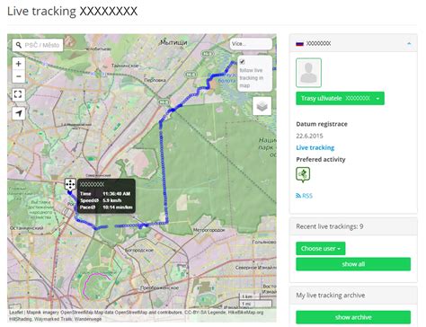 Locus live tracking with GPSies