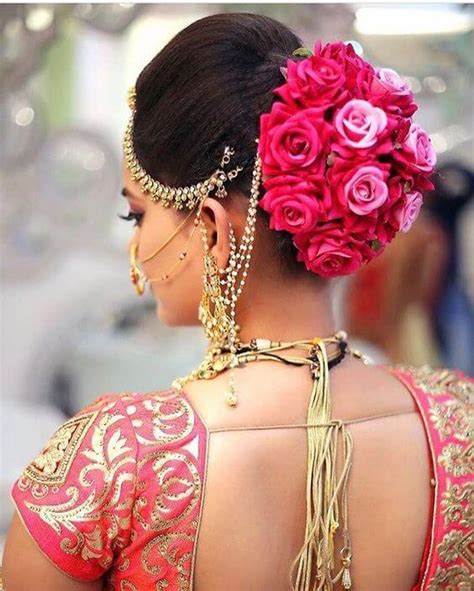 15 Indian Bridal Hairstyles With Flowers - Candy Crow