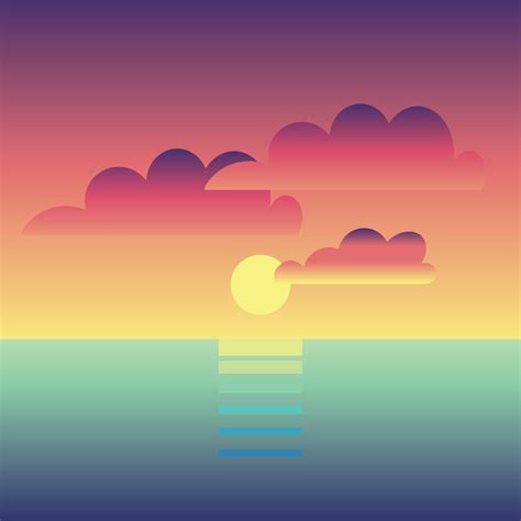 Sunset illustration, Sunset vector 14030184 Vector Art at Vecteezy