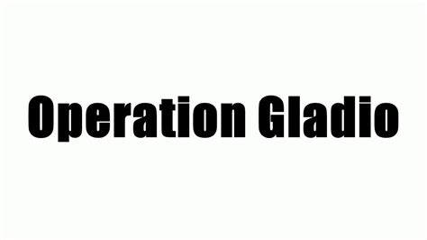 Operation Gladio - YouTube